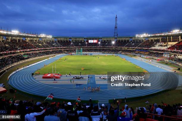 General view on day four of the IAAF U18 World Championships at the Kasarani Stadium on July 15, 2017 in Nairobi, Kenya.