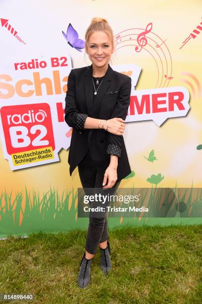 Linda Hesse attends the Radio B2 SchlagerHammer Open-Air-Festival at Rennbahn on July 15, 2017 in Berlin, Germany.