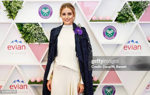 Olivia Palermo attends the evian Live Young suite during Wimbledon 2017 on July 15, 2017 in London, England.