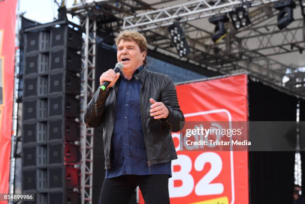 Frank Schoebel performs the Radio B2 SchlagerHammer Open-Air-Festival at Rennbahn on July 15, 2017 in Berlin, Germany.