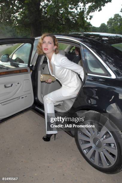 Margo Stilley arrives at The Raisa Gorbachev Foundation Party at Hampton Court Palace on June 7, 2008 in Richmond-upon-Thames, England.