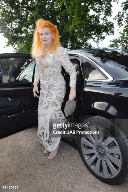 Vivienne Westwood arrives at The Raisa Gorbachev Foundation Party at Hampton Court Palace on June 7, 2008 in Richmond-upon-Thames, England.