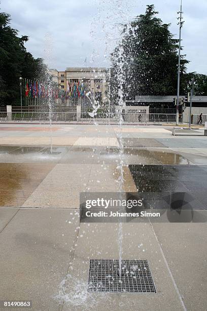 General outside view of the United Nations Office seen on June 8, 2008 in Geneva, Switzerland. Housed at the Palais des Nations, the United Nations...