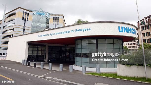 General outside view of the Office of the United Nations High Commissioner for Refugees , seen on June 8, 2008 in Geneva, Switzerland. The Office of...