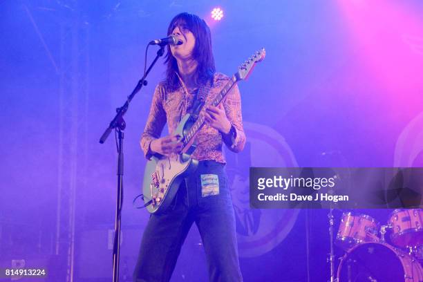Brian D'Addario of The Lemon Twigs performs on Day 3 of Latitude Festival at Henham Park Estate on July 15, 2017 in Southwold, England.