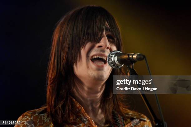 Brian D'Addario of The Lemon Twigs performs on Day 3 of Latitude Festival at Henham Park Estate on July 15, 2017 in Southwold, England.