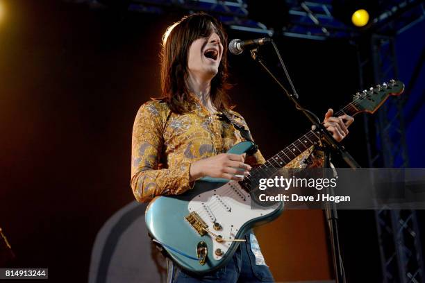 Brian D'Addario of The Lemon Twigs performs on Day 3 of Latitude Festival at Henham Park Estate on July 15, 2017 in Southwold, England.