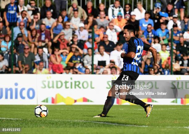 Citadin Martins Eder of FC Internazionale scores the goal during the Pre-Season Friendly match between FC Internazionale and Nurnberg on July 15,...