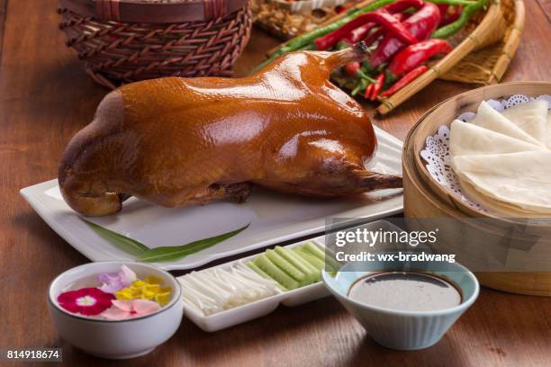 peking duck - duck meat stock pictures, royalty-free photos & images
