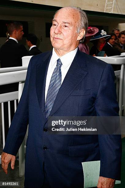 Aga Khan after Le Prix de Diane ceremony on June 08, 2008 in Chantilly, France.