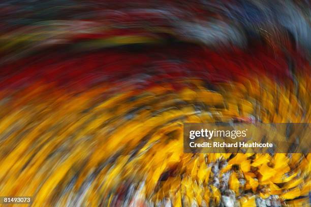 General view of German fans during the UEFA EURO 2008 Group B match between Germany and Poland at Worthersee Stadion on June 8, 2008 in Klagenfurt,...