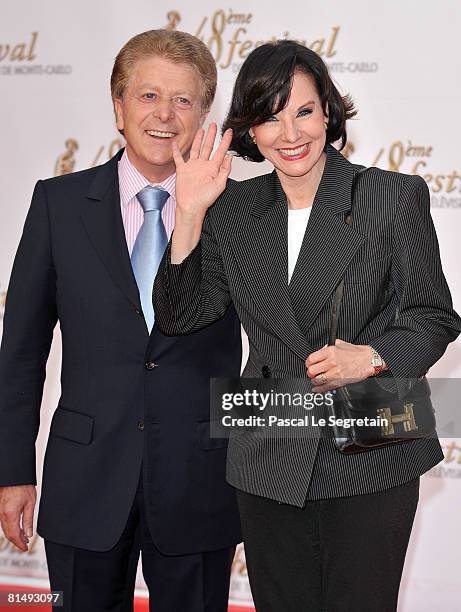 Presenter Denise Fabre with her husband Francis Vandenhende attend the opening night of the 2008 Monte Carlo Television Festival held at Grimaldi...