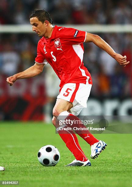 Dariusz Dudka of Poland in action during the UEFA EURO 2008 Group B match between Germany and Poland at Worthersee Stadion on June 8, 2008 in...