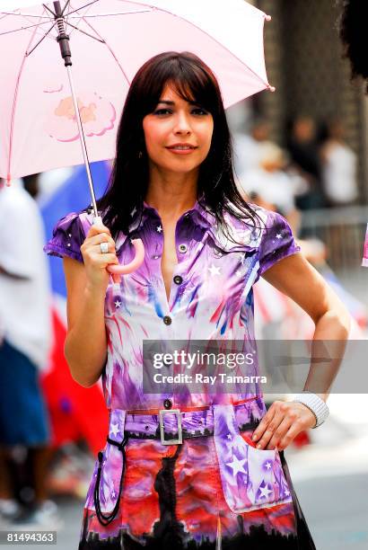 Rap artist and poet La Bruja attends the 2008 National Puerto Rican Day Parade on June 8, 2008 in New York City.