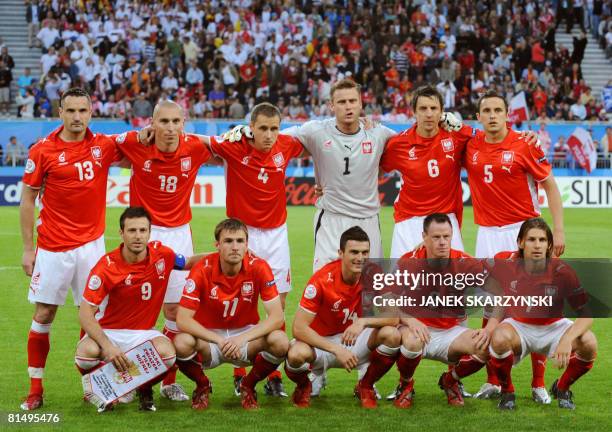 Polish defender Marcin Wasilewski, Polish midfielder Mariusz Lewandowski, Polish defender Pawel Golanski, Polish goalkeeper Artur Boruc, Polish...