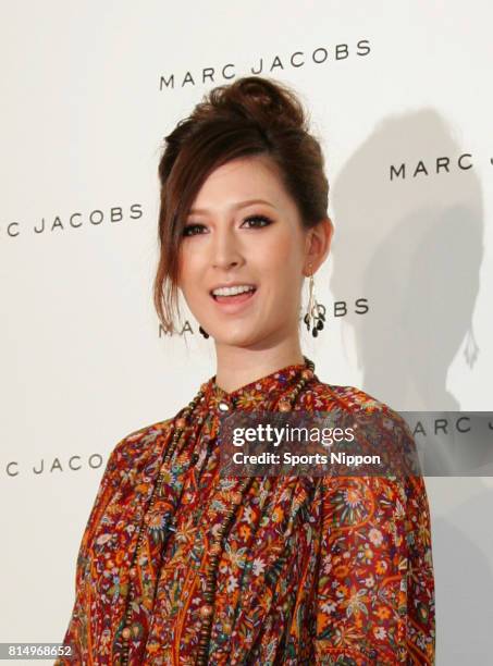 Personality Leah Dizon attends Marc Jacobs Japanese branch office opening party on July 2, 2009 in Tokyo, Japan.
