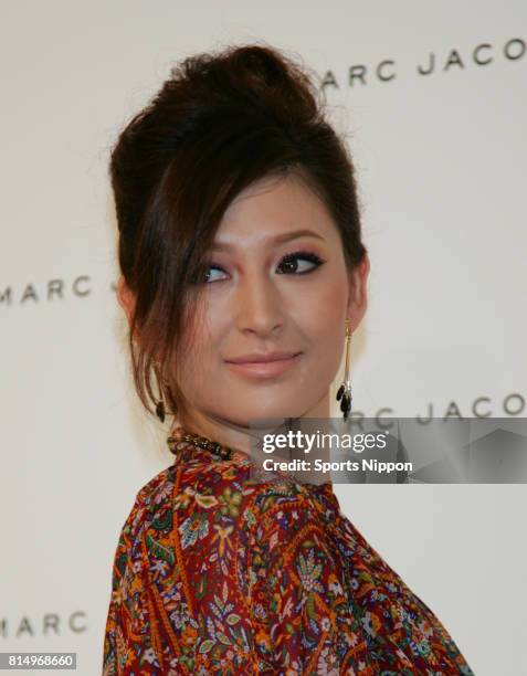 Personality Leah Dizon attends Marc Jacobs Japanese branch office opening party on July 2, 2009 in Tokyo, Japan.