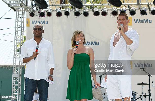 Marcellas Reynolds, Ami Cusack and Ben Patrick Johnson at the LGBT Pride festival held on June 8, 2008 in Los Angeles, California