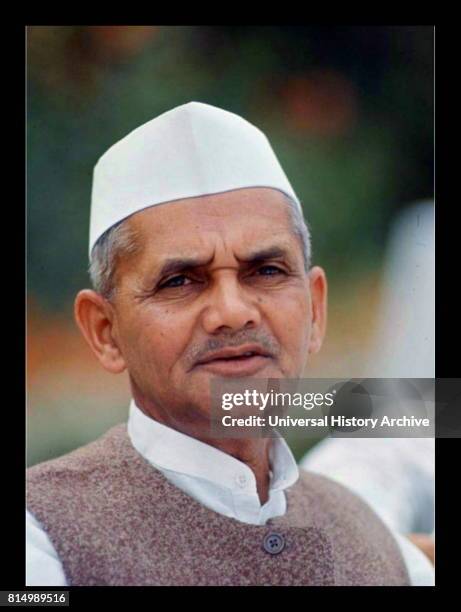 Lal Bahadur Shastri , Prime Minister of India and a leader of the Indian National Congress party.