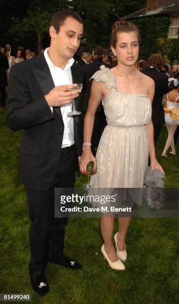 Alex Dellal and Charlotte Casiraghi attend the Raisa Gorbachev Foundation Party at the Stud House, Hampton Court Palace on June 7, 2008 in Richmond...