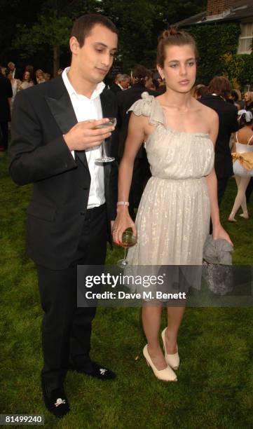 Alex Dellal and Charlotte Casiraghi attend the Raisa Gorbachev Foundation Party at the Stud House, Hampton Court Palace on June 7, 2008 in Richmond...