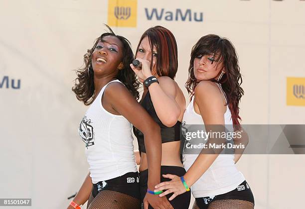 Singer Lori Michaels performs at the LGBT Pride festival held on June 8, 2008 in Los Angeles, California