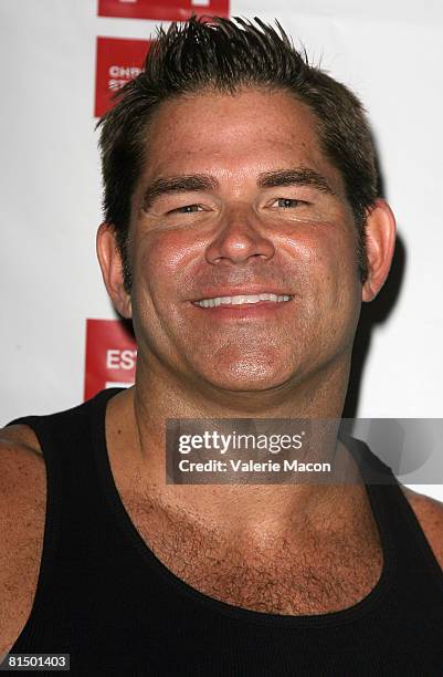 Singer Matt Zarley arrives at the Los Angeles Gay Pride on Santa Monica Boulvard on June 8, 2008 in West Hollywood, California.