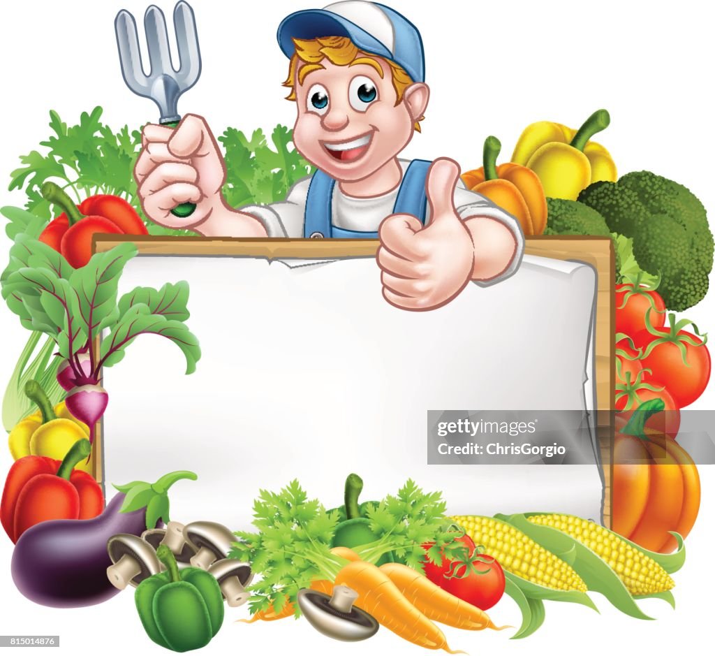 Vector Veggies Sign Gardener Vegetables Sign High-Res Vector Graphic - Getty Images