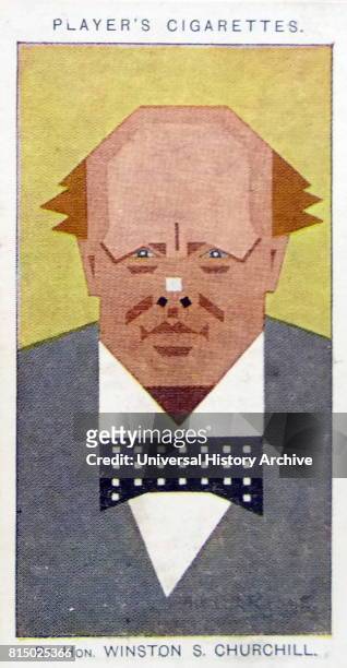 Player's cigarette card depicting Sir Winston Leonard Spencer-Churchill, was a British statesman who was the Prime Minister of the United Kingdom...