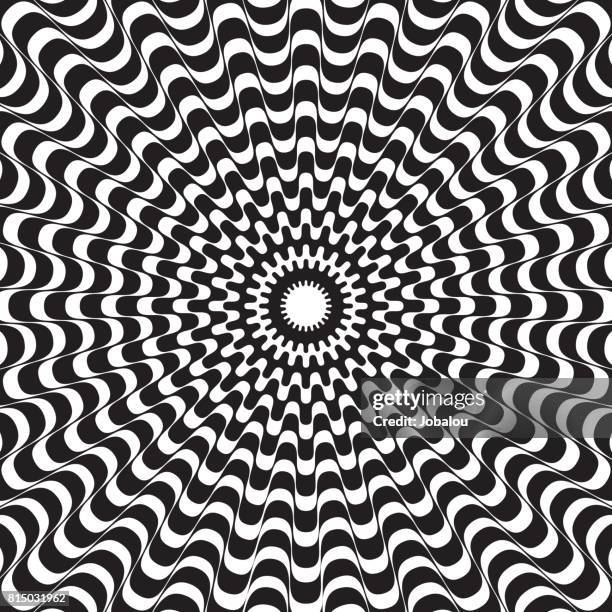 hypnotic abstract wave lines - handkerchief stock illustrations