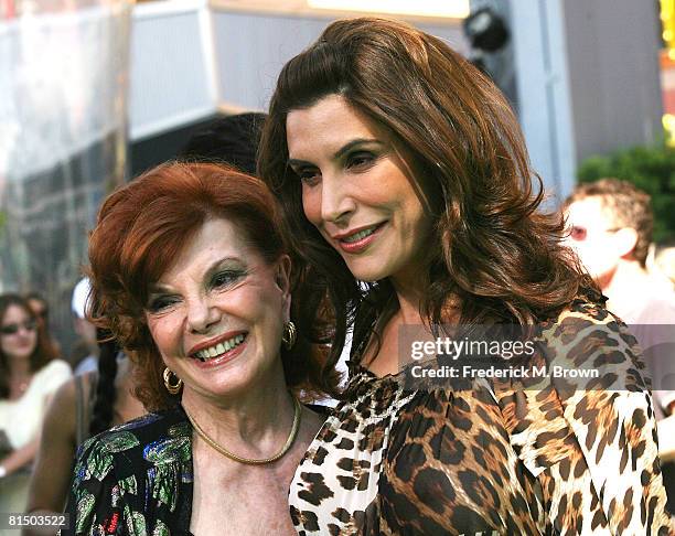Actress Jo Champa and her mother attend "The Incredible Hulk" film premiere at Universal Studios on June 8, 2008 in Universal City, California.