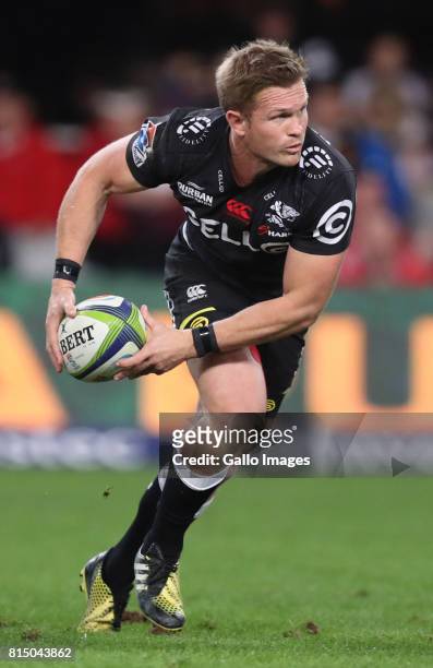 Michael Claassens of the Cell C Sharks during the Super Rugby match between Cell C Sharks and Emirates Lions at Growthpoint Kings Park on July 15,...
