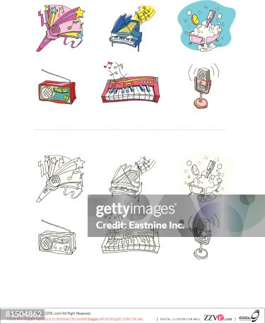 Electronic objects displayed against white background Electronic objects displayed against white background