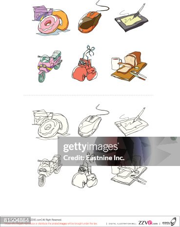 Objects displayed against white background Objects displayed against white background