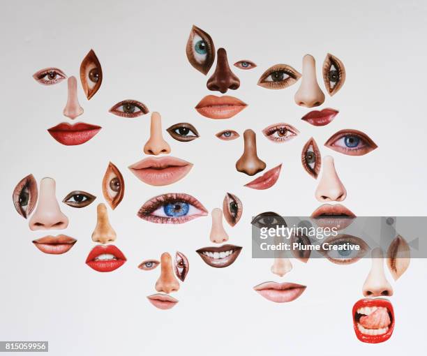 lips eyes comp montage - image montage stock pictures, royalty-free photos & images