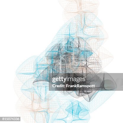 Line River Pattern River Vector Computer Generated Wave Line Pattern High-Res Vector ...