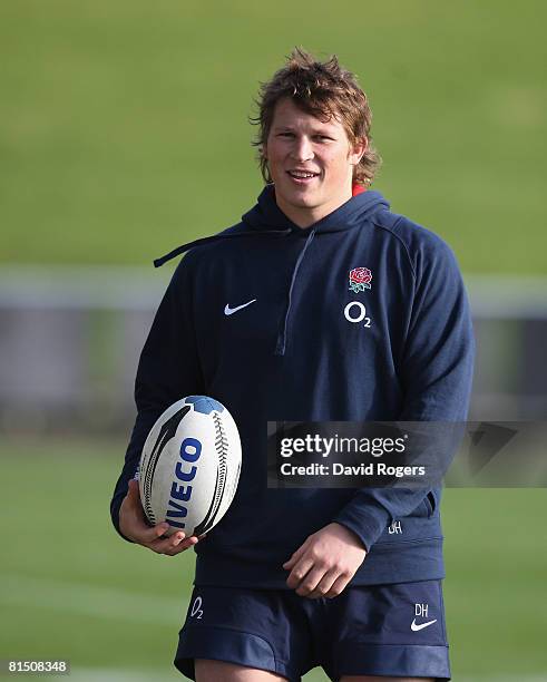 Dyland Hartley of England pictured during the England training session held at the North Harbour Stadium on June 10, 2008 in Auckland, New Zealand.