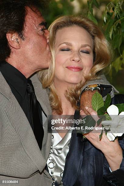 Actor Thaao Penghlis and actress Leann Hunley arrive at The Academy of Television Arts & Sciences' Daytime Emmy Nominee cocktail party on June 9,...