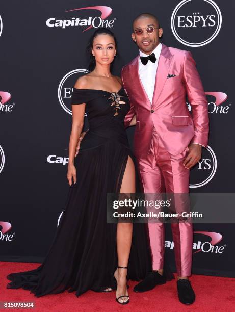 Model Draya Michele and NFL player Orlando Scandrick arrive at the 2017 ESPYS at Microsoft Theater on July 12, 2017 in Los Angeles, California.