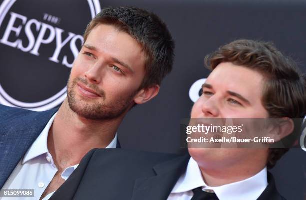 Patrick Schwarzenegger and Christopher Schwarzenegger arrive at the 2017 ESPYS at Microsoft Theater on July 12, 2017 in Los Angeles, California.