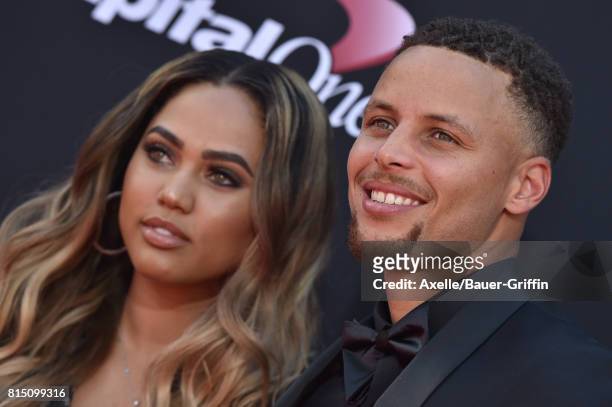 Player Steph Curry and author Ayesha Curry arrive at the 2017 ESPYS at Microsoft Theater on July 12, 2017 in Los Angeles, California.