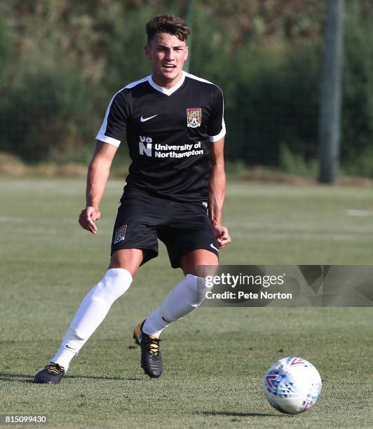 Regan Poole of Northampton Town in action during a Pre-Season Friendly match between Birmingham City Development Squad and Northampton Town on July...