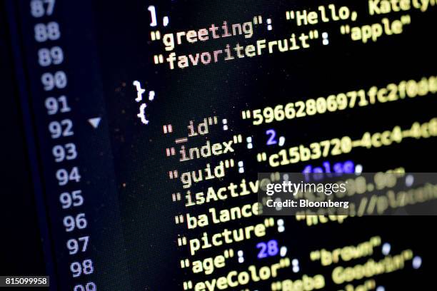 Computer Screen With Json 18 Json Code Stock Photos, High-Res Pictures, and Images - Getty Images