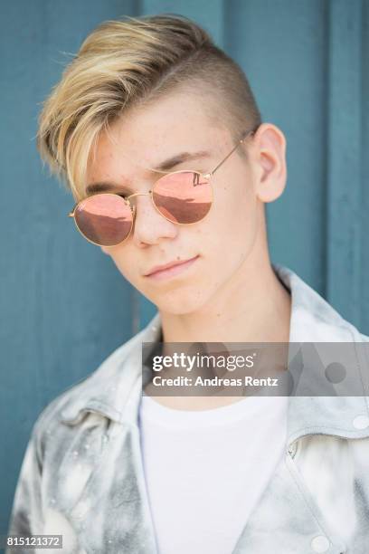 Pop singer Martinus Gunnarsen of Marcus & Martinus poses for a portrait session before honouring Crown Princess Victoria on the ocassion of her 40th...