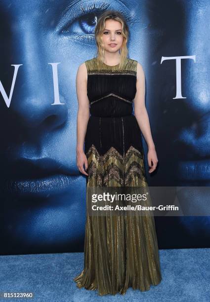 Actor Hannah Murray arrives at the premiere of HBO's 'Game Of Thrones' Season 7 at Walt Disney Concert Hall on July 12, 2017 in Los Angeles,...