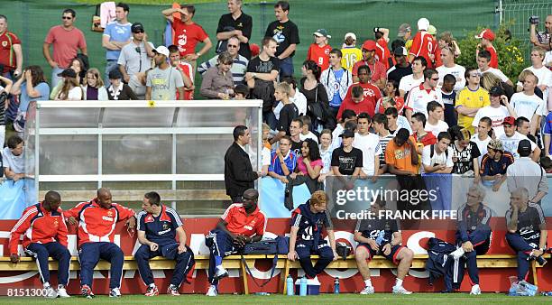 French defender Eric Abidal, French forward Nicolas Anelka, French midfielder Franck Ribery, French defender Lilian Thuram, physiotherapist Michel...