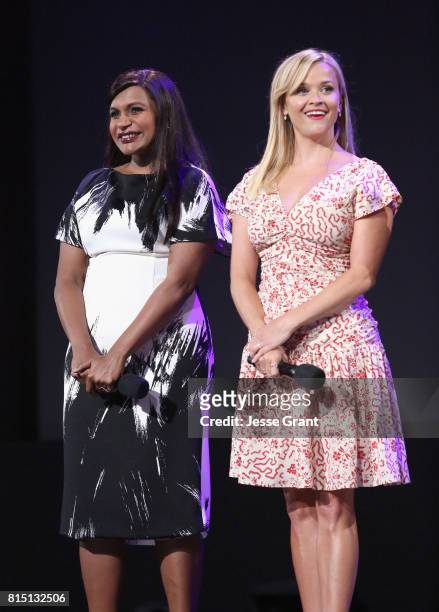 Actors Mindy Kaling and Reese Witherspoon of A WRINKLE IN TIME took part today in the Walt Disney Studios live action presentation at Disney's D23...