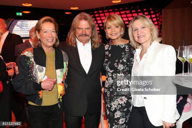 Marie Waldburg, Leslie Mandoki and his wife Eva Mandoki , Uschi Glas at the Mercedes-Benz reception at 'Klassik am Odeonsplatz' on July 15, 2017 in...