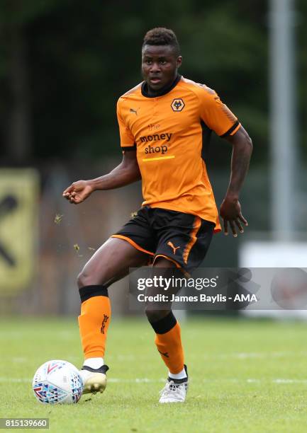 Bright Enobakhare of Wolverhampton Wanderers during the pre-season friendly between FC Viktoria Plzen and Wolverhampton Wanderers on July 15, 2017 in...