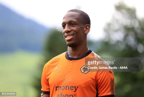 Willy Boly of Wolverhampton Wanderers during the pre-season friendly between FC Viktoria Plzen and Wolverhampton Wanderers on July 15, 2017 in...